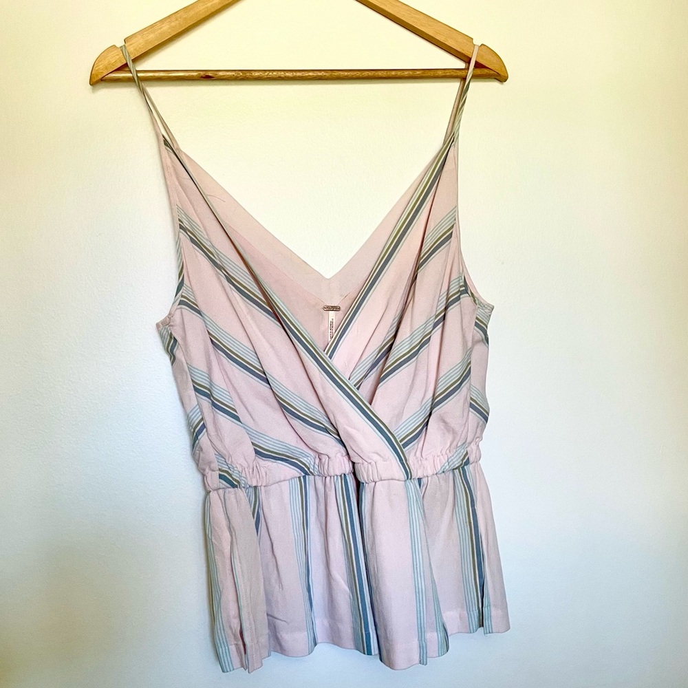 Free People pink striped top